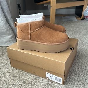 UGG Classic Ultra Mini Platform Suede Booties